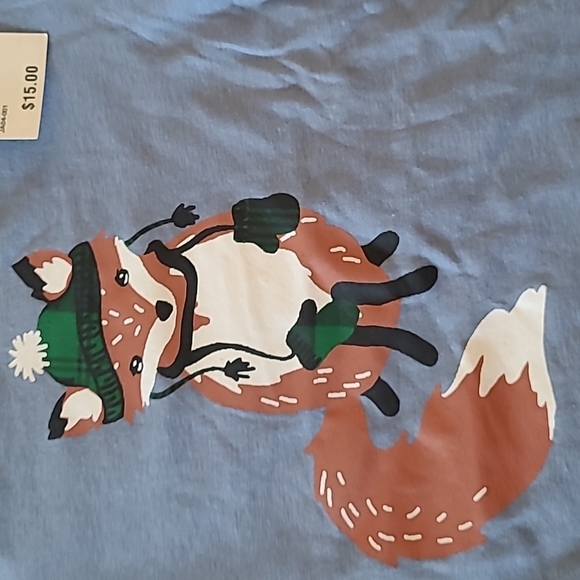 First Impressions Christmas Short Sleve Shirt, Blue, Size 3T. - Picture 2 of 5